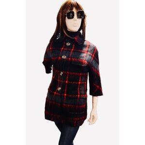 PER SE Plaid Mohair Wool Jacket, NWOT